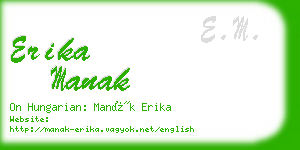 erika manak business card